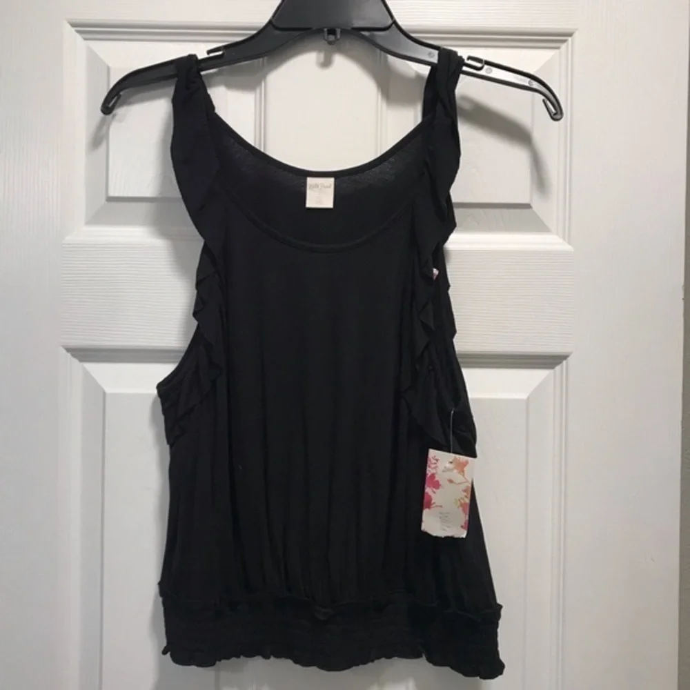 Wild Pearl gathered waist ruffle tank - Picture 2 of 4